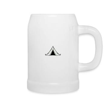 Camping Forest Camp More Worry Less - Beer Mug - white - Right