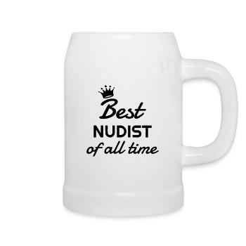 Naturismus / FKK / Nudismus / Naturist - Bierkrug - Weiß - Rechts