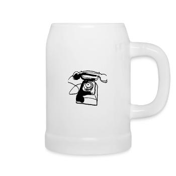 OLD TELEPHONE - Beer Mug - white - Right