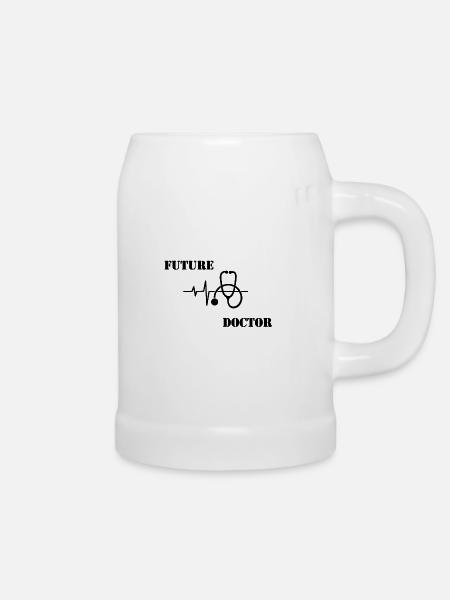 Zukünftiger Arzt - Bierkrug - Weiß