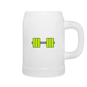 Dumbbell Yellow - Beer Mug - white - Right