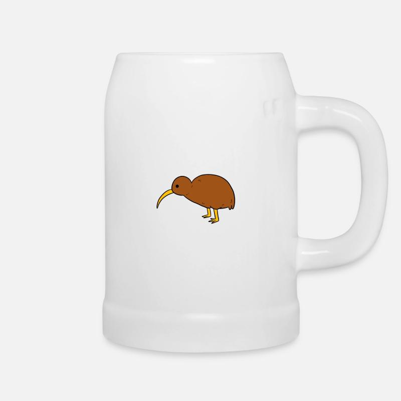Kiwi - Bierkrug - Weiß