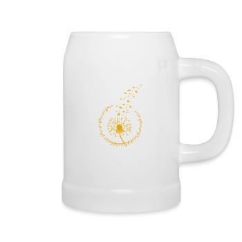 Fleurs Musique et pissens chansons pour l’été - Chope en céramique - blanc - Droite