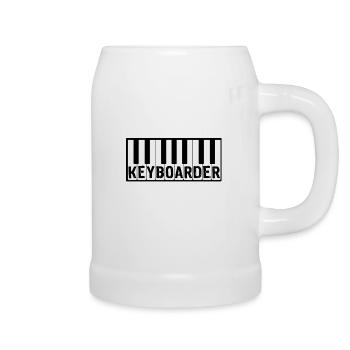 Keyboarder Geschenk Keyboardspieler Keyboard - Bierkrug - Weiß - Rechts