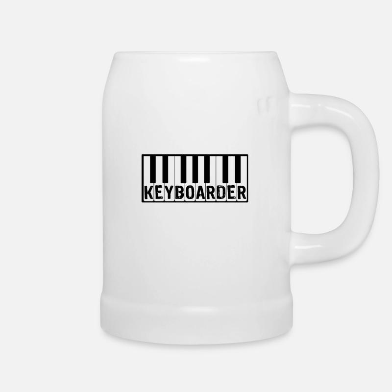 Keyboarder Geschenk Keyboardspieler Keyboard - Bierkrug - Weiß