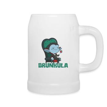 Drunkula vampire avec alcool vin bière boire amusant - Chope en céramique - blanc - Droite