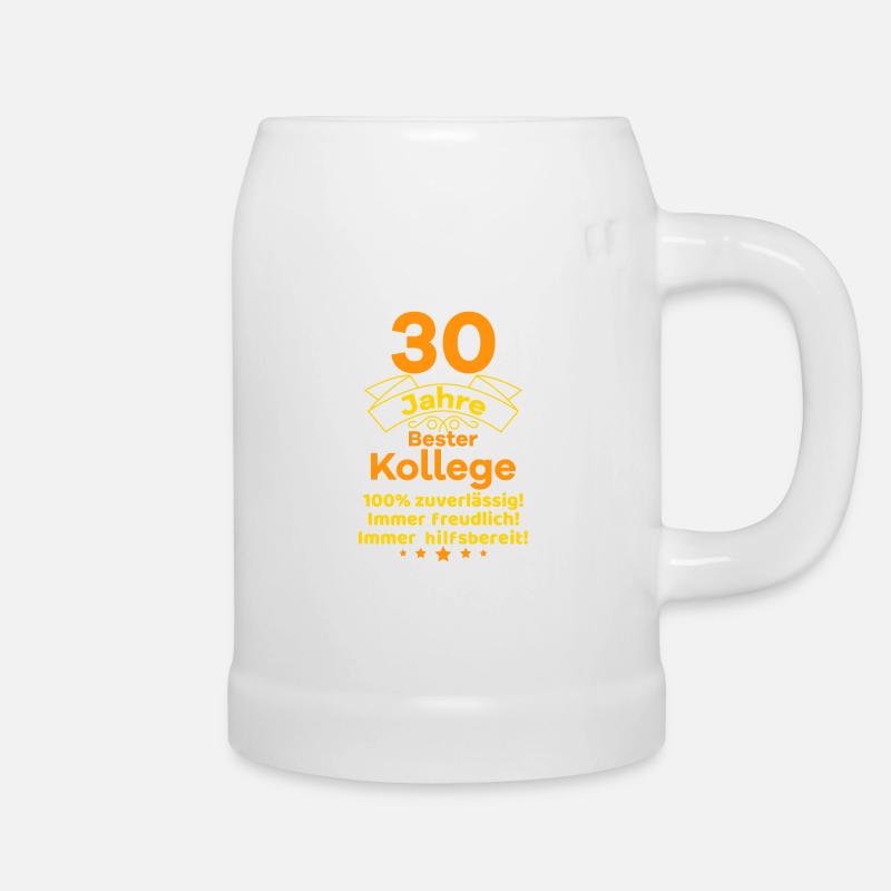 30 Jahre Dienstjubiläum - Bierkrug - Weiß