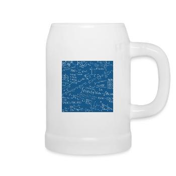 Math Equation Pattern, Quadratic Formula Math Gift - Beer Mug - white - Right