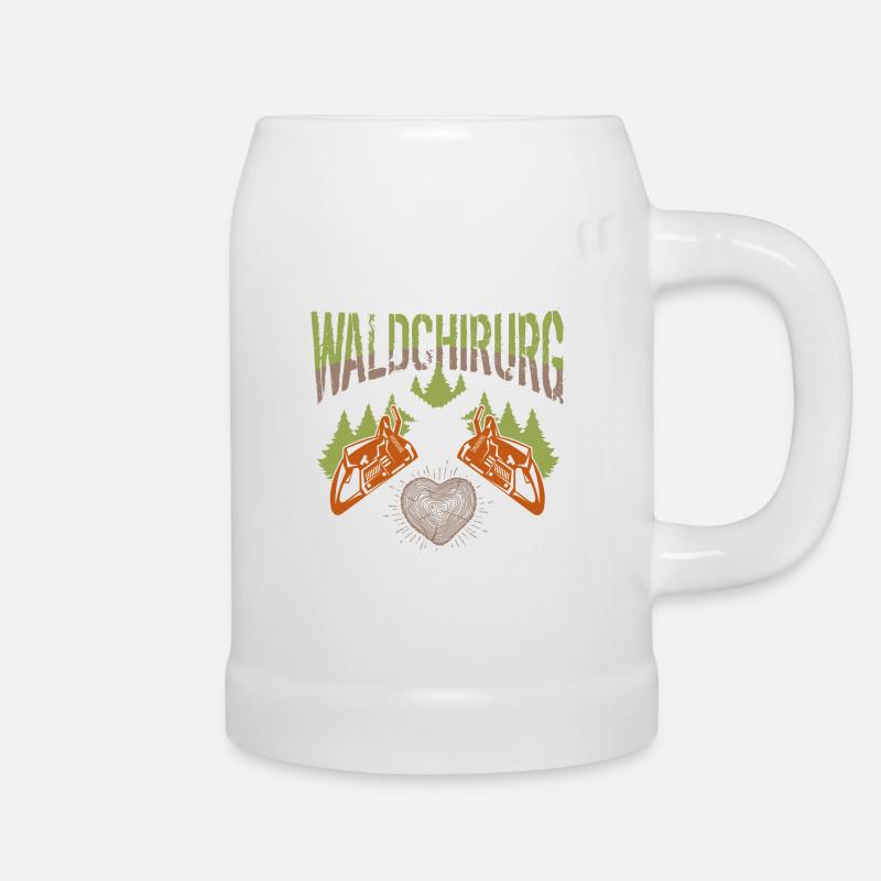 Holzfäller Waldarbeiter Forstarbeiter Geschenk - Bierkrug - Weiß