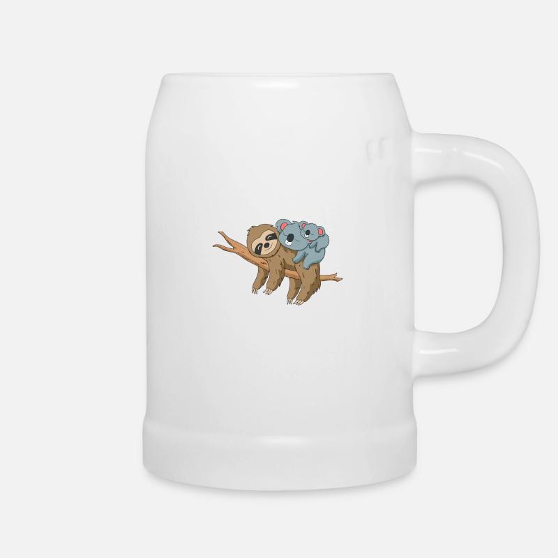 Cadeau de paresse koala mignon endormi - Chope en céramique - blanc