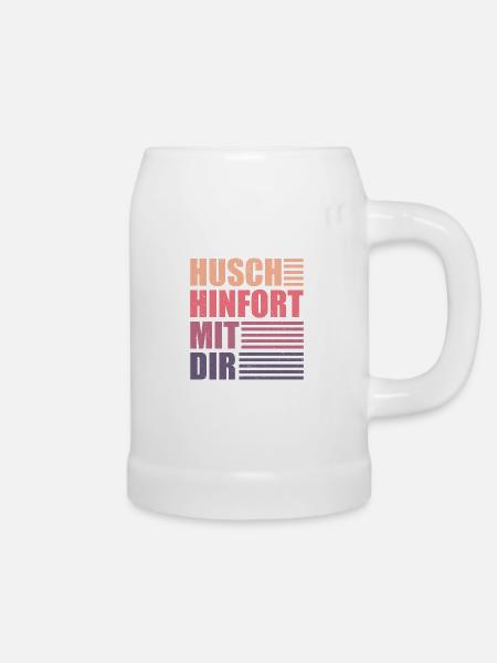 Husch hinfort mit dir! Unnötiger Sozialkontakt - Bierkrug - Weiß