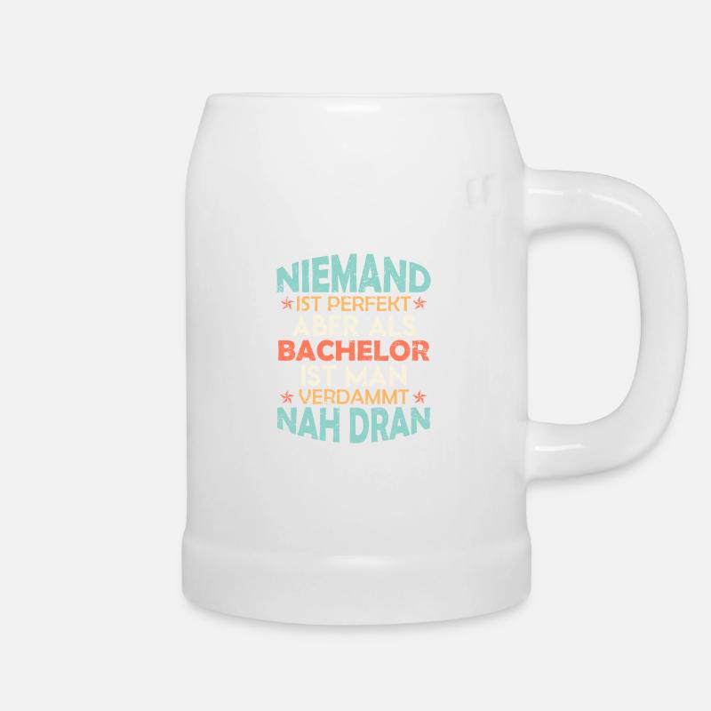 Studium Abschluss Bachelor Spruch Vintage Geschenk - Bierkrug - Weiß