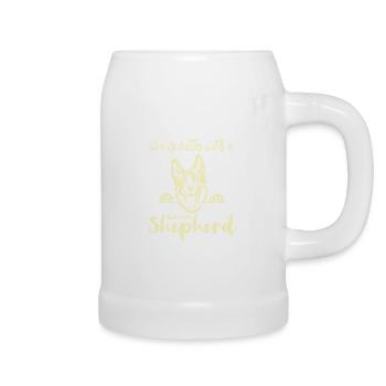 German Shepherd - Beer Mug - white - Right