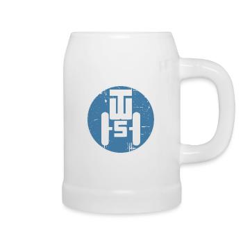 Traktorenwerk Schönebeck Retro - Progress GDR - Beer Mug - white - Right