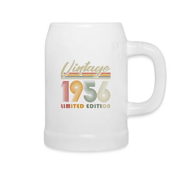 1956 Vintage Vintage Retro Birthday - Beer Mug - white - Right
