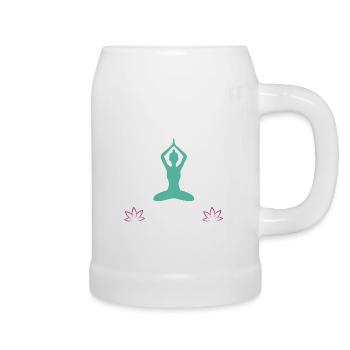 Ayurveda Gift | Spirituality Ayurweda Massage - Beer Mug - white - Right