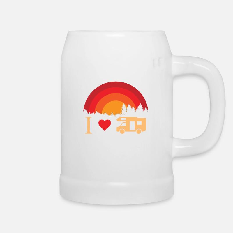 I love camping - Bierkrug - Weiß