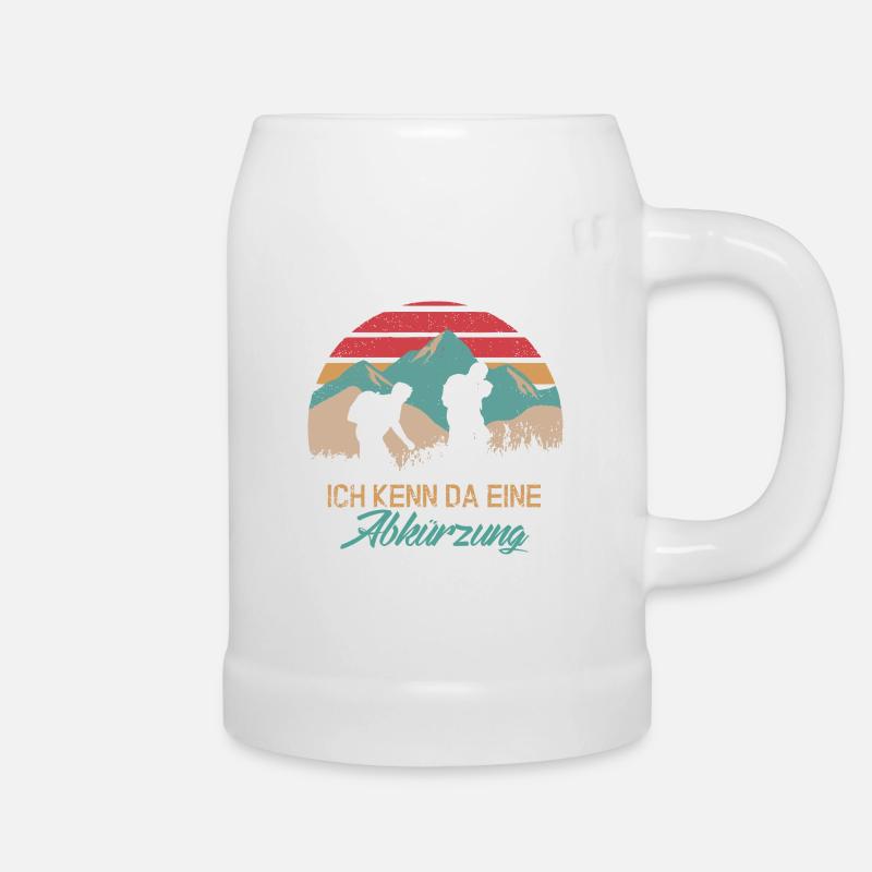 ICH KENN DA EINE .... Wandern - Retrocolor - Bierkrug - Weiß