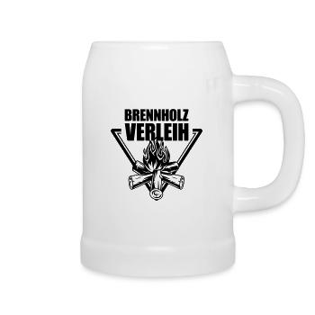 Brennholz Verleih | Farbe änderbar - Bierkrug - Weiß - Rechts