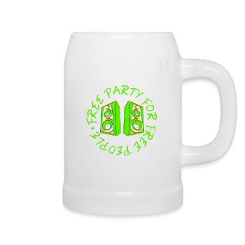 FREE PARTY FOR FREE PEOPLE - Beer Mug - white - Right