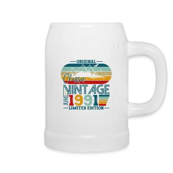 Original Juni Jahrgang 1991 31. Geburtstag Herren - Bierkrug - Weiß - Rechts