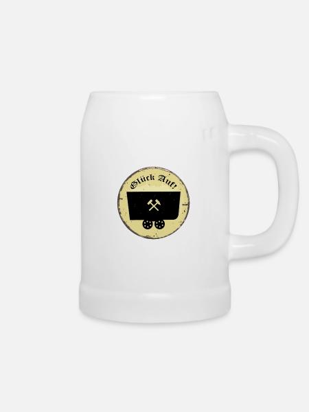 Glück Auf! - Bierkrug - Weiß