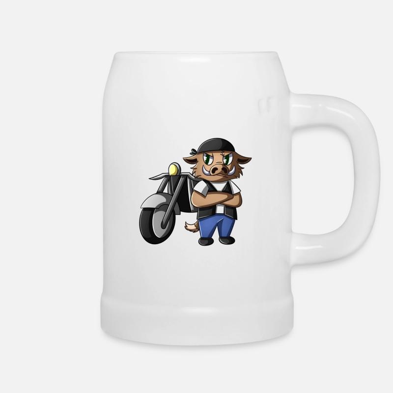 Dirty Biker - Bierkrug - Weiß
