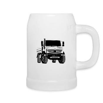 Unimog - Oldtimer - Offroad - Dispositif moteur universel - Chope en céramique - blanc - Droite