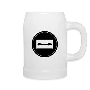 Razor Blade Icon Circle - Beer Mug - white - Right