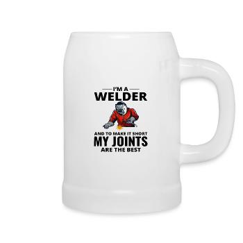 Welding Welder Metal Construction Ironworker - Beer Mug - white - Right