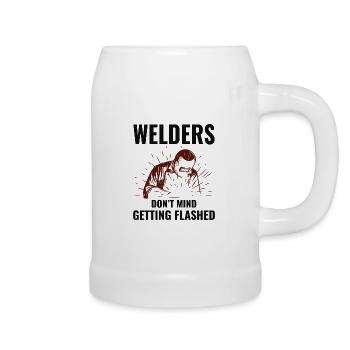 Welding Welder Metal Construction Ironworker - Beer Mug - white - Right