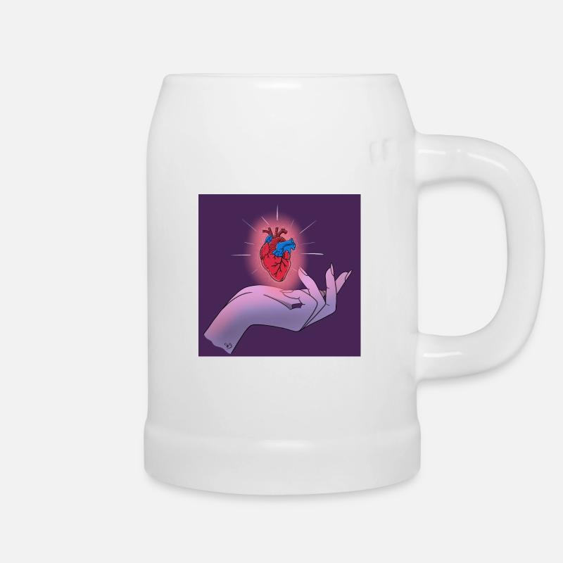 Hands Magnetizers colored background - Beer Mug - white