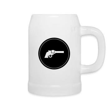waffe symbol pistole - Bierkrug - Weiß - Rechts