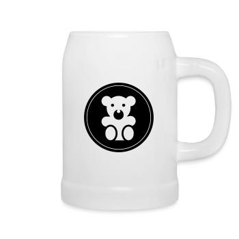 Teddy bear baby bear - Beer Mug - white - Right