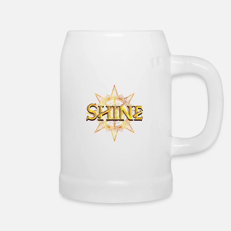 Shine - shine bright - Beer Mug - white