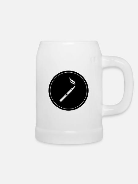 E-Zigarette Silhouette - Bierkrug - Weiß