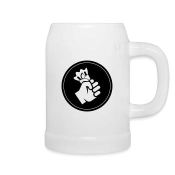 Icône de gril Spike - Chope en céramique - blanc - Droite