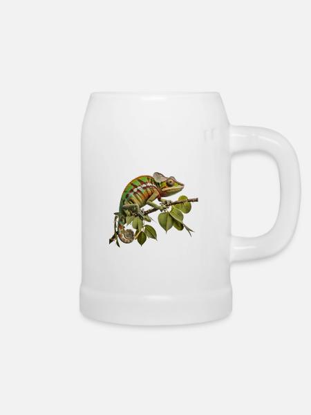 Chamäleon-Glamour - Bierkrug - Weiß