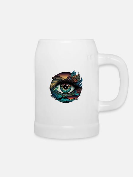 TRIPPY AUGE - Bierkrug - Weiß