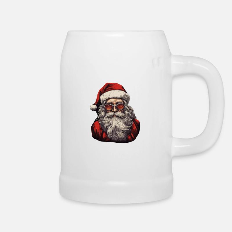Weihnachtsmann - Bierkrug - Weiß