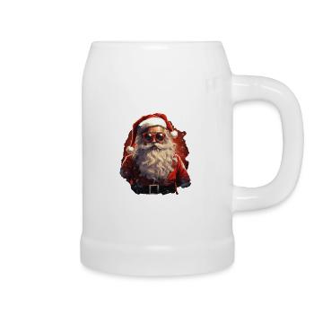 Weihnachtsmann - Bierkrug - Weiß - Rechts