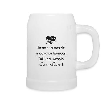 Juste besoin d'un câlin | Idée cadeau - Chope en céramique - blanc - Droite