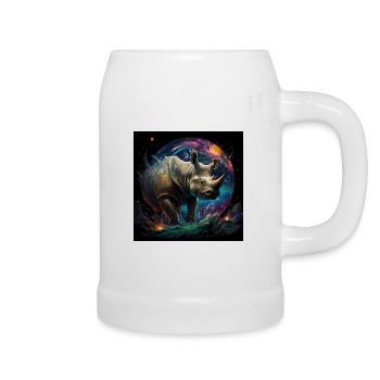 Cosmic Rhino - Chope en céramique - blanc - Droite