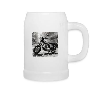 Cooles Moped - Bierkrug - Weiß - Rechts