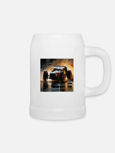 Rusty Hot Rod Rennen #5 - Bierkrug - Weiß