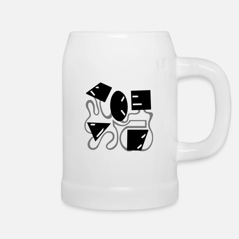 Gesicht — Form — Charakter — Temperament - Bierkrug - Weiß