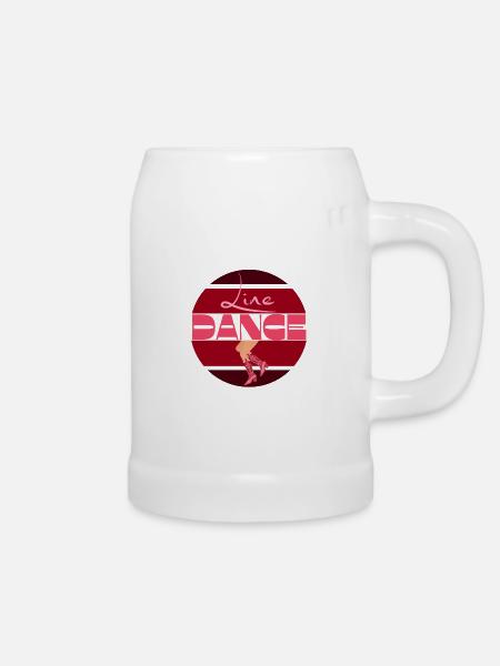 Linedance Linientanz - Bierkrug - Weiß