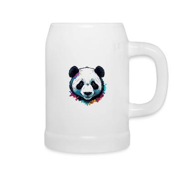 Panda / Animal / Zoo / Bamboo / Wild / Childlike - Beer Mug - white - Right