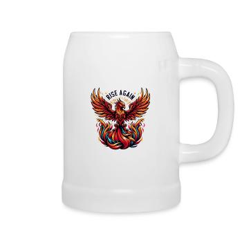 Rise Again - Illustration de Phénix - Chope en céramique - blanc - Droite