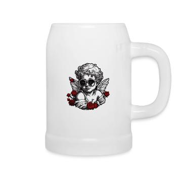 Amor / Liebe / Pfeil / Herz / Valentinstag - Bierkrug - Weiß - Rechts